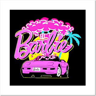 Sport Car Barbie Retro Posters and Art